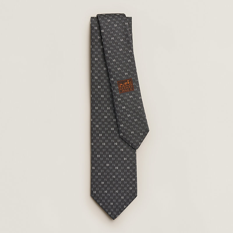 Hermes H letter men's store new tie